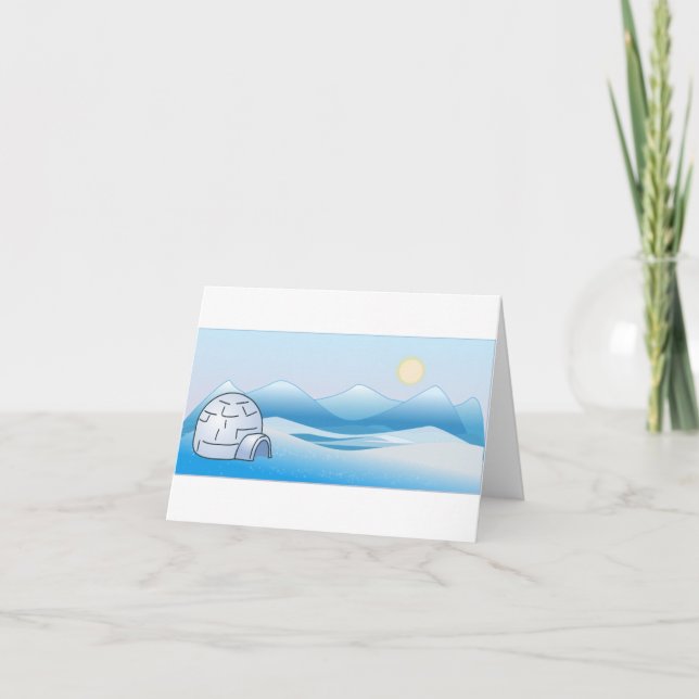 Carte de note arctique d'igloo (Devant)