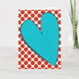 Carte de note artistique à motif de cœur mignon de
