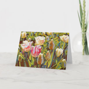 Carte de note artistique impressionniste Tulip Gar