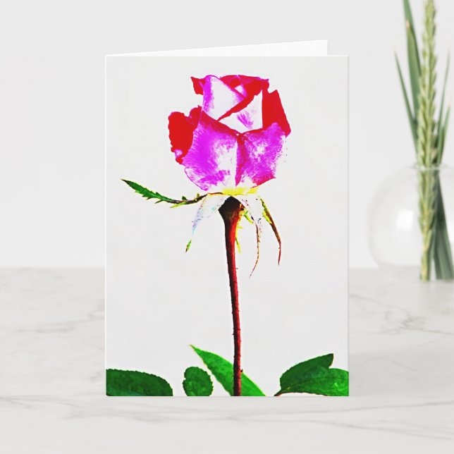 Carte de note artistique Rose Flower Art (Devant)