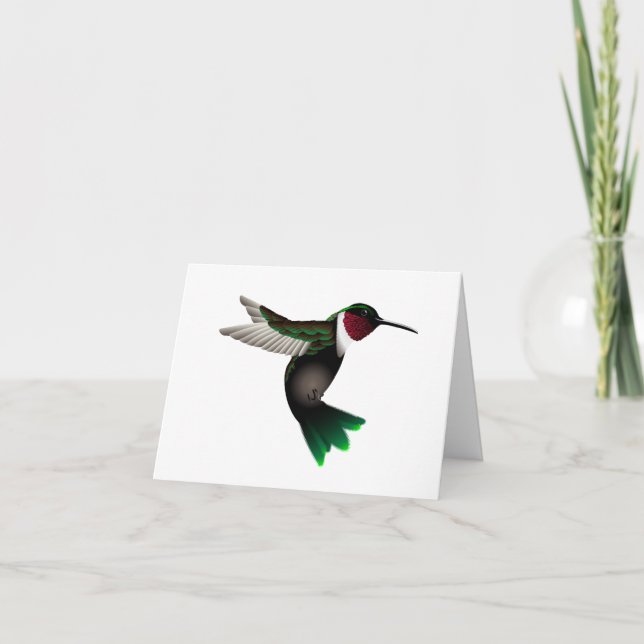 Carte de note aux colibris (Devant)