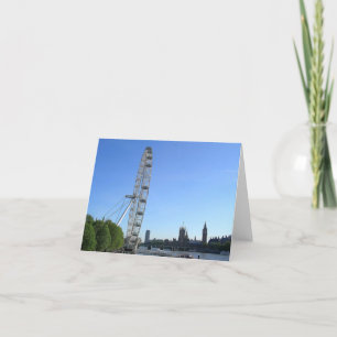 Carte de note avec London Eye Ferris Wheel