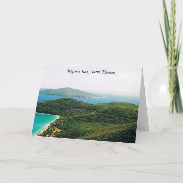 Carte de note avec Megan's Bay, Saint Thomas Scene (Devant)