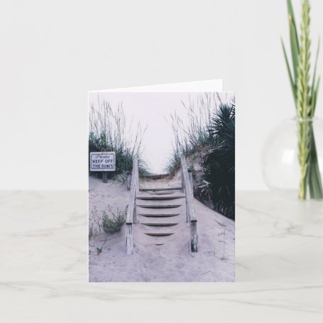 Carte de note avec scène de plage (Devant)