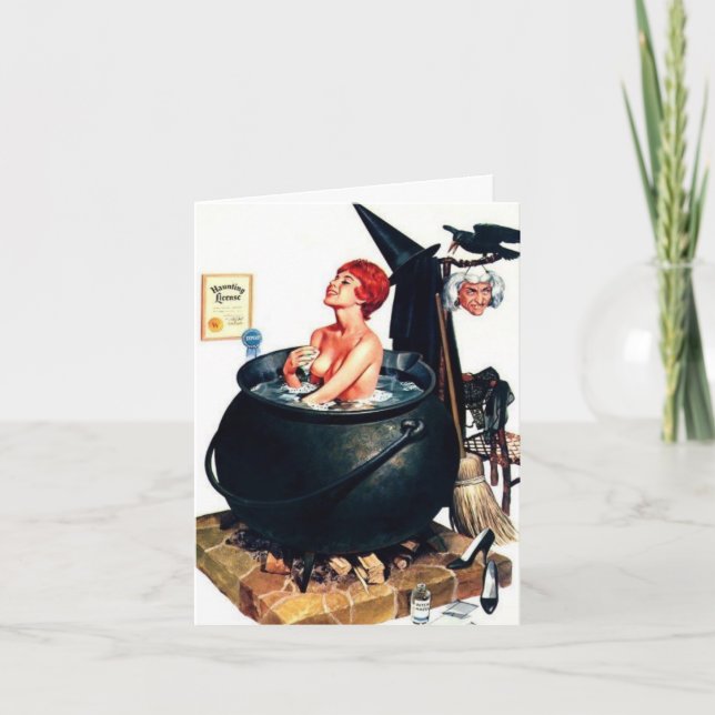 Carte de note "Baignade dans une cauldron" de styl (Devant)