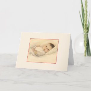 Carte de note bébé vintage