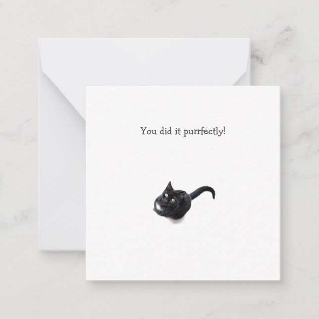 Carte de note Black Cat Mini Thank You (Devant)
