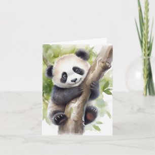 Carte de note blanche de l'ours de panda