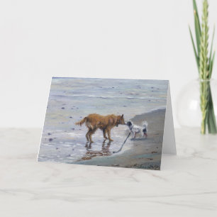 Carte de note blanche "Doggy Kisses"