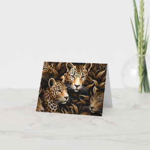 Carte de note blanche Exotic Jungle Cheetah