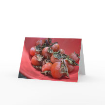 Carte de note blanche Persimmons