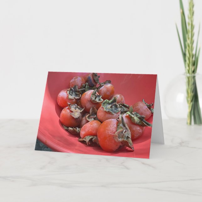 Carte de note blanche Persimmons (Devant)