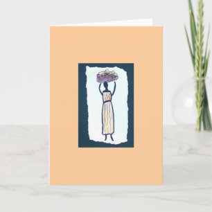 Carte de note blanche pour femme du marché