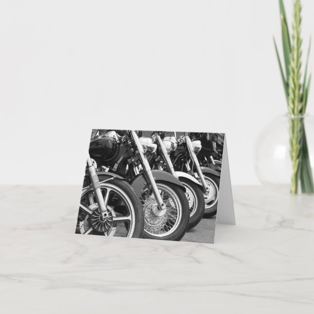 Carte de note blanche pour motocycles (Devant)