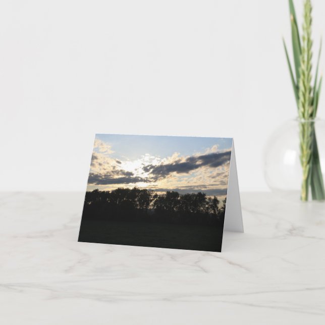 Carte de note blanche Sunrise (Devant)