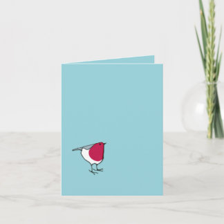 Carte de note bleu petit Robin