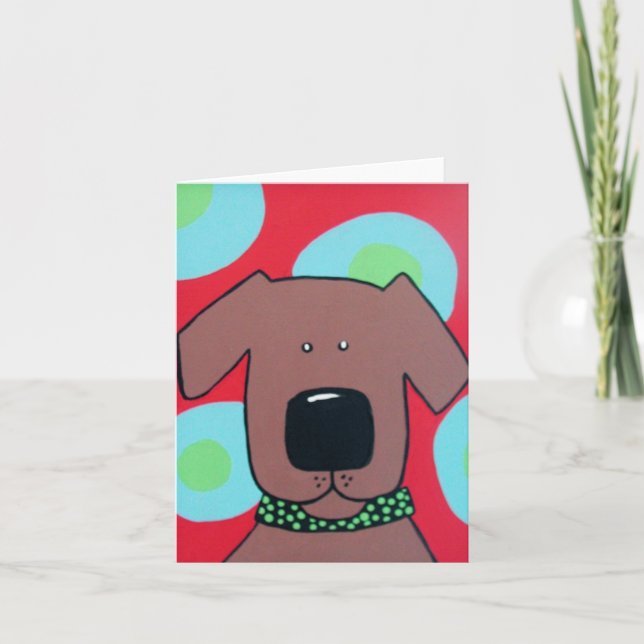 Carte de note Brown de chien (Devant)