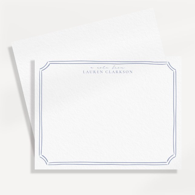 Carte de note cadre bleu dessinée à la main de fan (Créateur téléchargé)