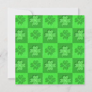 Carte de note Carré shamrock St Patrick's Designer