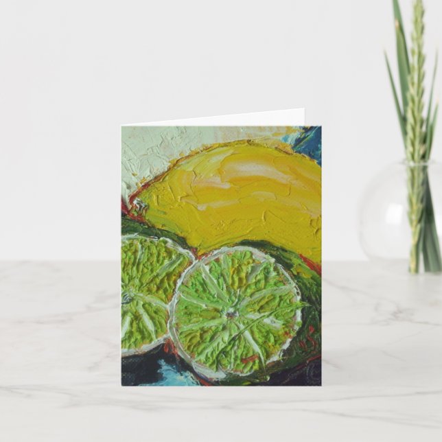 Carte de note citron vert (Devant)