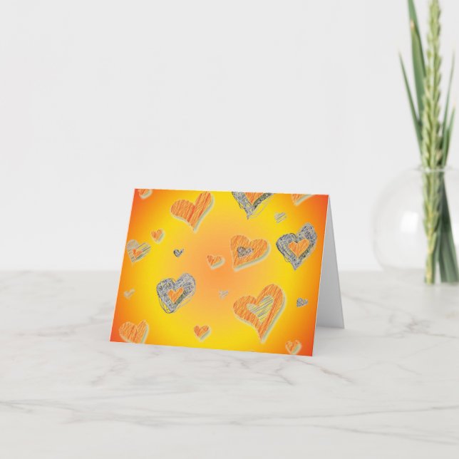Carte de note Coeurs chauds (Devant)