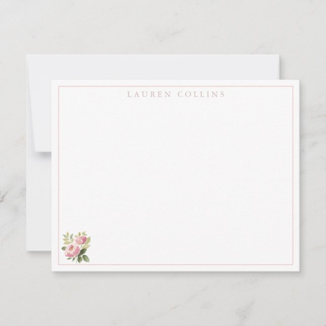 Carte de note Coin Rose (Devant)