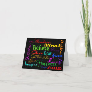 Carte de note Collage Motivationnelle Word