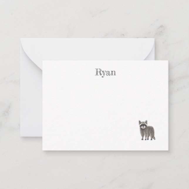 Carte de note Cute Racoon (Devant)