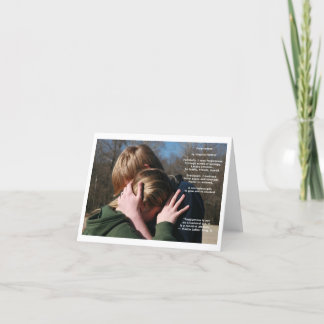 Carte de note d'affirmation de "rémission" (blanc