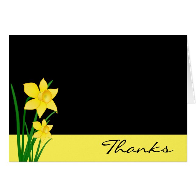 Carte de note Daffodiques (Devant Horizontal)