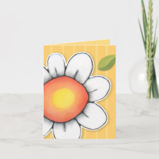 Carte de note Daisy Joy jaune rayures