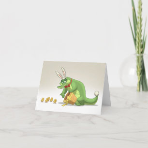 Carte de note d'alligator de Pâques