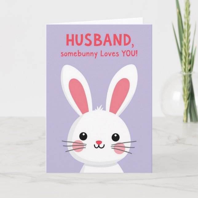 Carte de note d'amour de lapin (Devant)