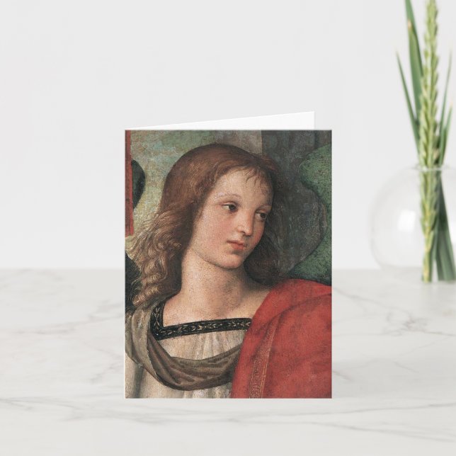 Carte de note d'ange de Noël de Raphael Raffaello (Devant)