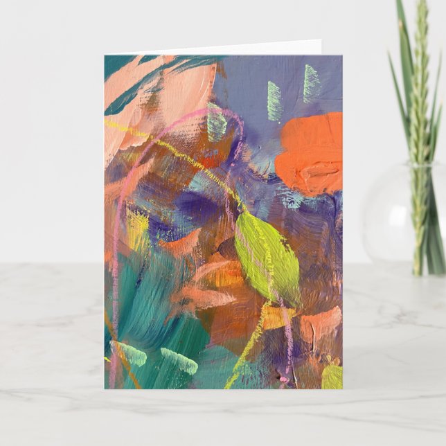 Carte de note dans un jardin sauvage design (Devant)