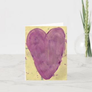 Carte de note d'aquarelle de Purple Heart