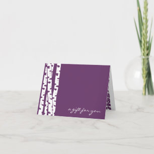 Carte de note d'arbre de bouleau pour n'importe qu