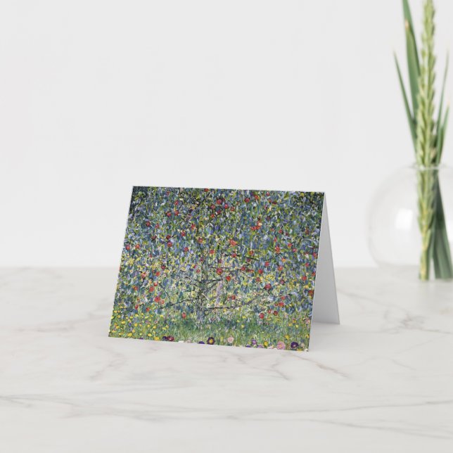 Carte de note d'arbre de pomme Gustav Klimt (Devant)