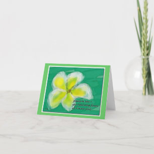 Carte de note d'arbre Plumeria