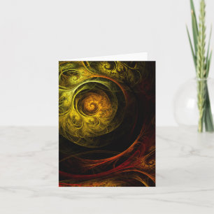 Carte de note d'art Abstrait floral Sunrise