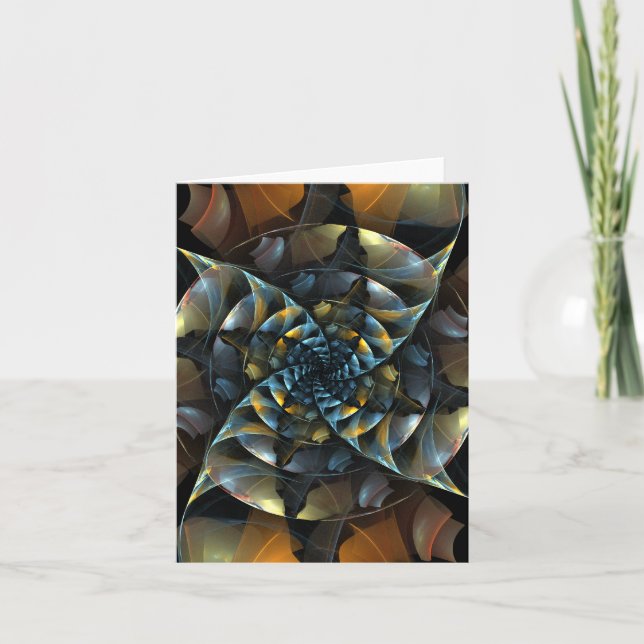 Carte de note d'art Abstrait Pinwheel (Devant)