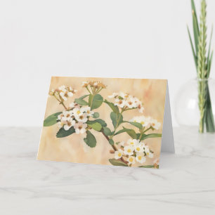 Carte de note d'art de style vintage Fleur Fleurie