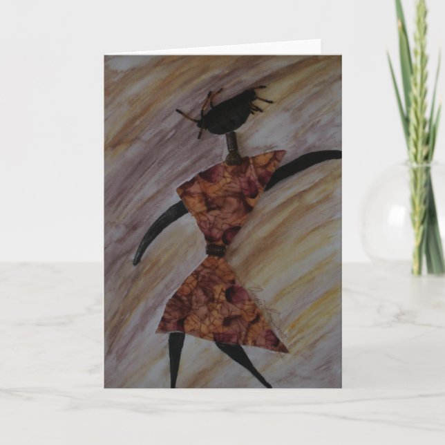 Carte de note d'art ethnique vierge (Devant)