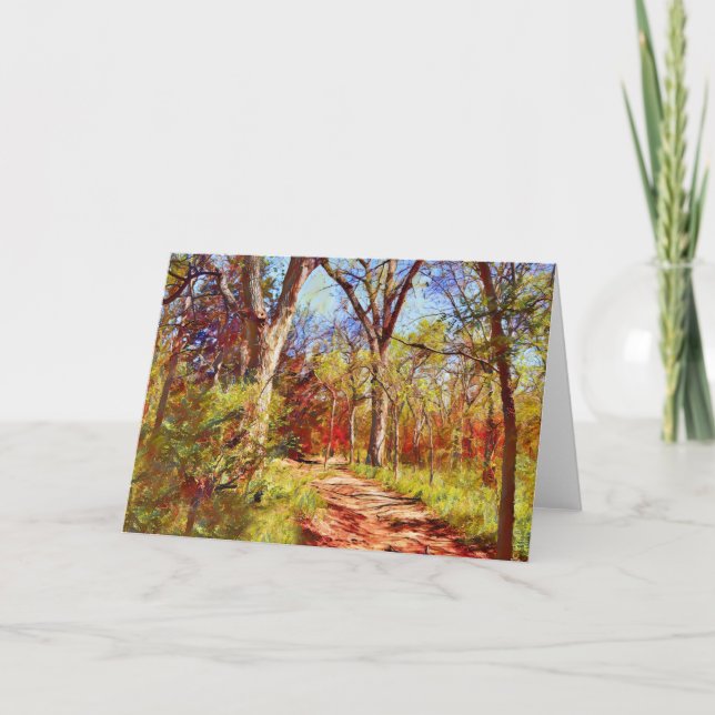 Carte de note d'art Forest Path Woods (Devant)