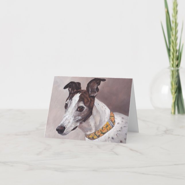 Carte de note d'art Greyhound Dog (Devant)