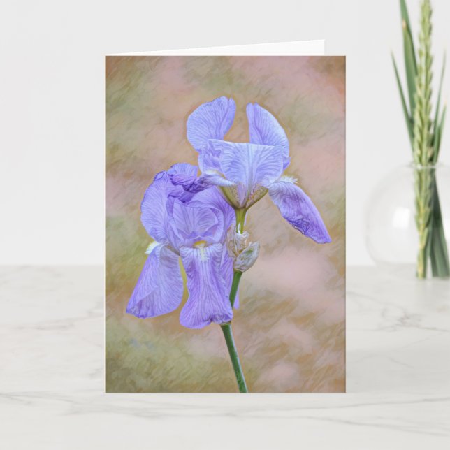 Carte de note d'art Lavender Purple Flowers (Devant)