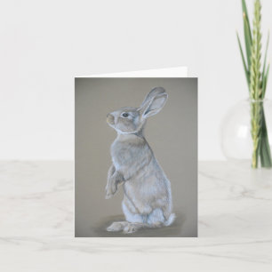 Carte de note d'art originale de Bunny Sitting