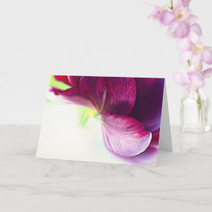 Carte de note d'art Pétales de Tulipes Abstraites