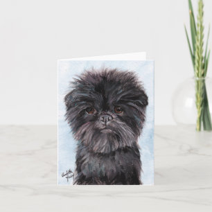 Carte de note d'art pour chien Affenpinscher