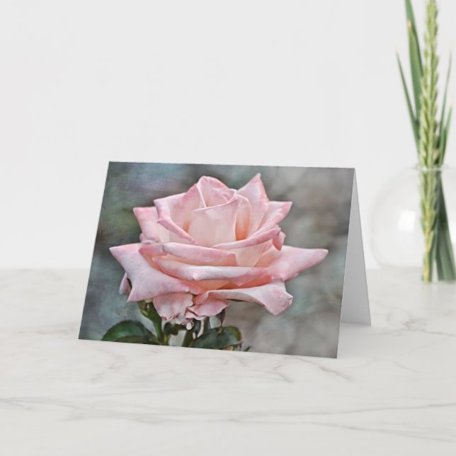 Carte de note d'art rose bébé (Devant)